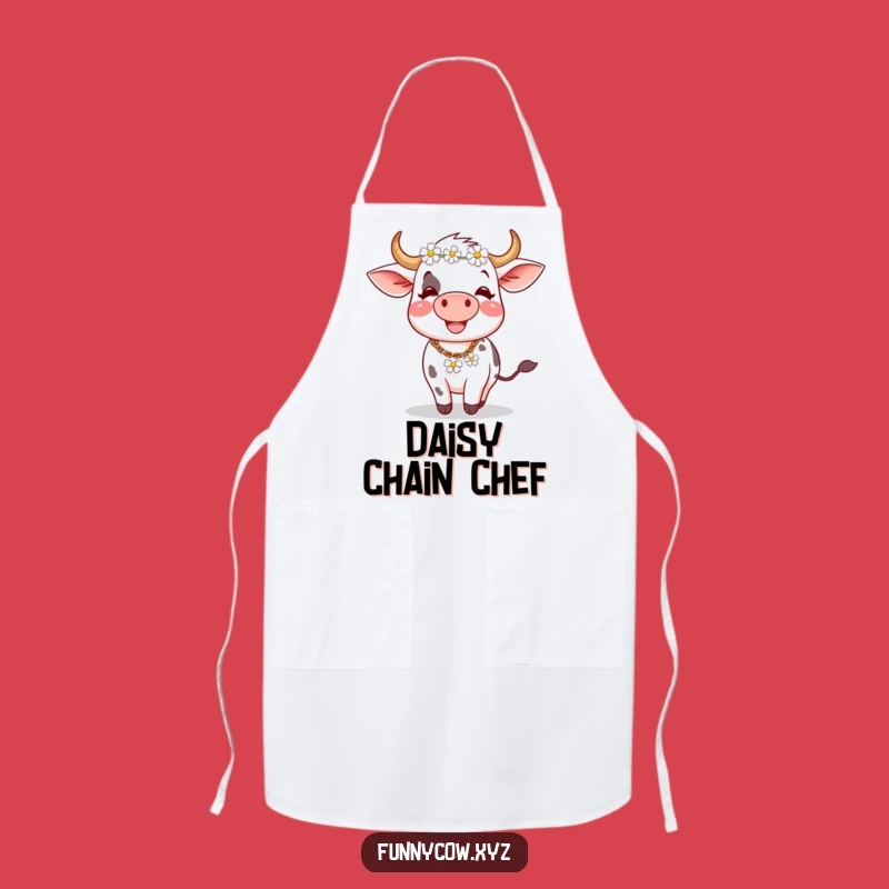 Funny Cow Daisy Chain Apron: Cook Up Laughs in the Kitchen