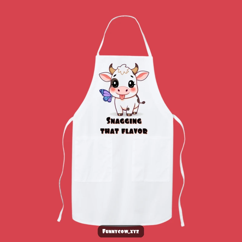 Funny Playful Cow Apron: Chef's Chase Gear, Adorable Funny Gift