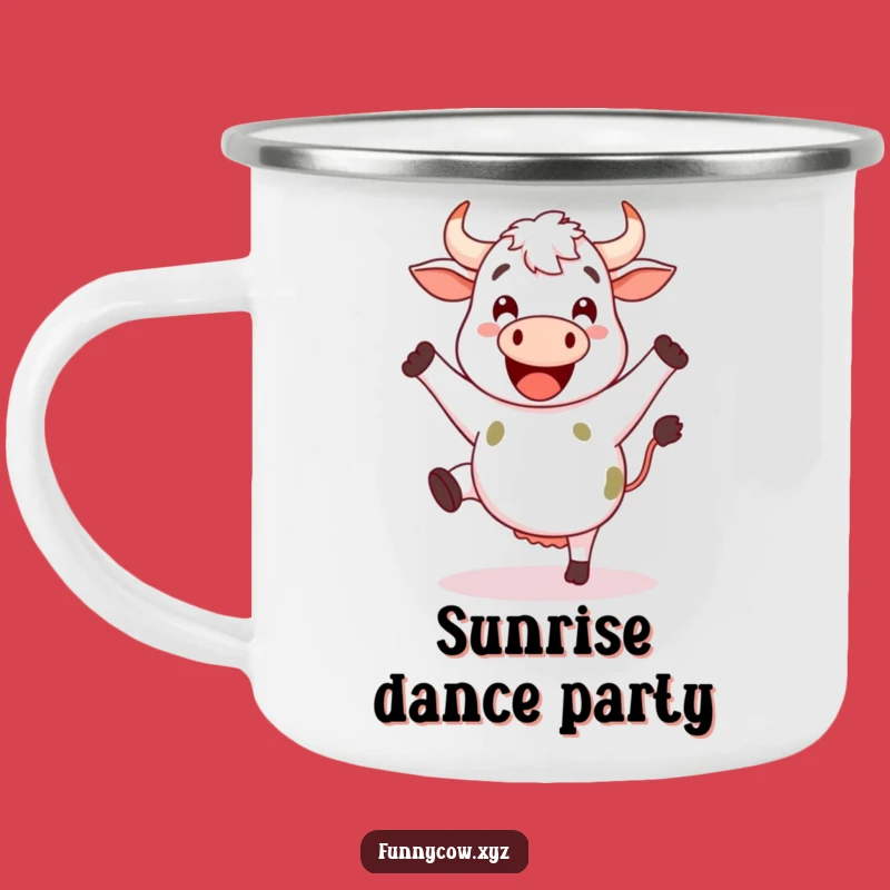 Funny Dancing Cow Camping Mug: Outdoor Dance Party, Perfect Funny Gift