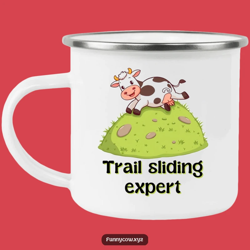Cow Slide Funny Camping Mug - Hilarious Farm Adventure Gift
