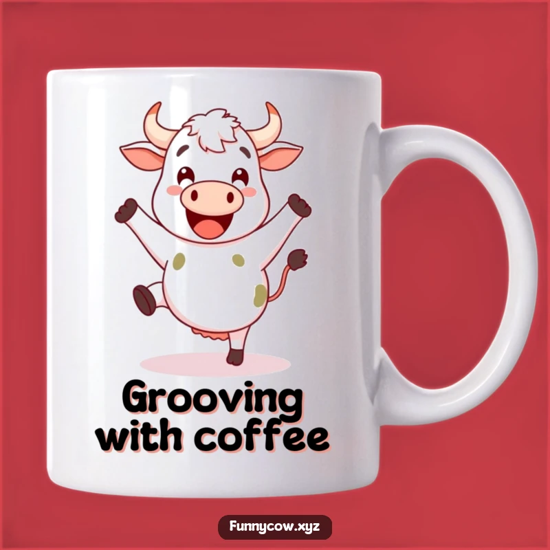 Funny Dancing Cow Mug: Happy Kicking Legs, Perfect Funny Gift