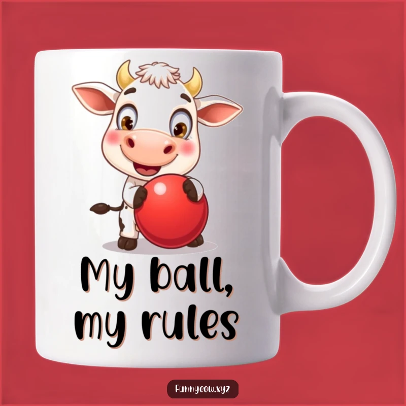 Funny Cheerful Cow Bouncing Ball Mug - The Perfect Playful Gift!