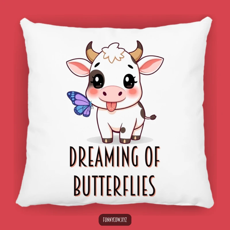 Funny Playful Cow Pillow: Cozy Chase Companion, Perfect Funny Gift