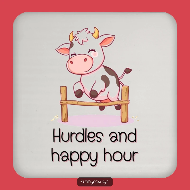 Funny Giggling Cow Fence Jump Coaster - Protect Surfaces with Humor!