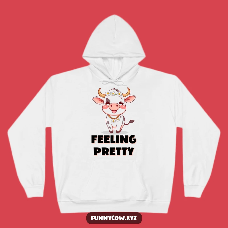 Funny Cow Daisy Chain Hoodie: Cozy & Hilarious Spinning Cow Apparel