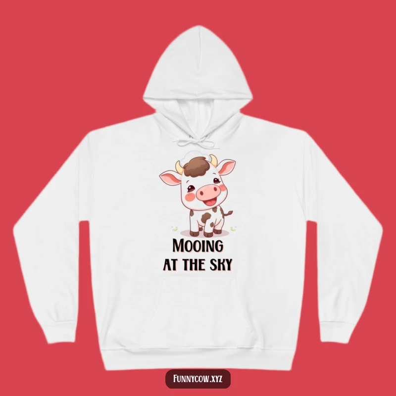 Funny Mooing Cow Cloud Hoodie: Cozy & Hilarious Farm Apparel