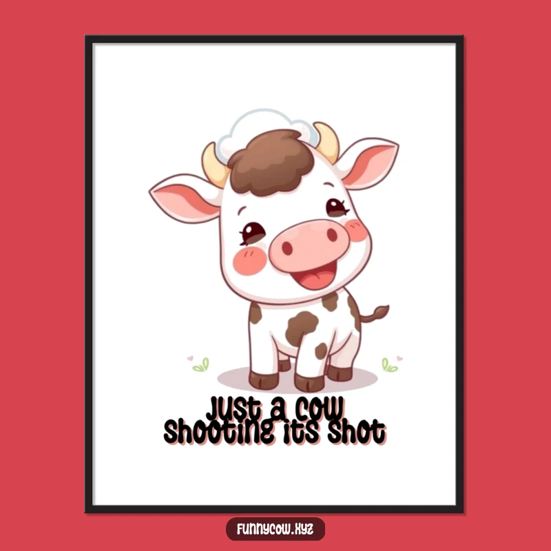 Funny Free Printable Wall Art: Mooing Cow Cloud, Whimsical Downloadable Home Decor