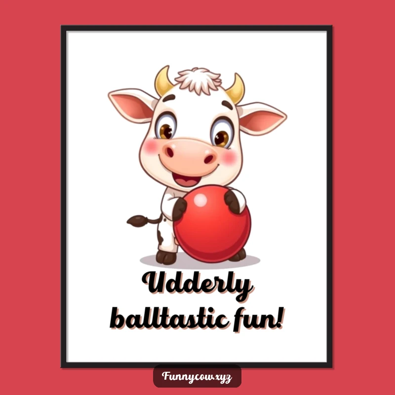 Free Printable Wall Art: Funny Bouncing Cow Art, Downloadable & Whimsical!