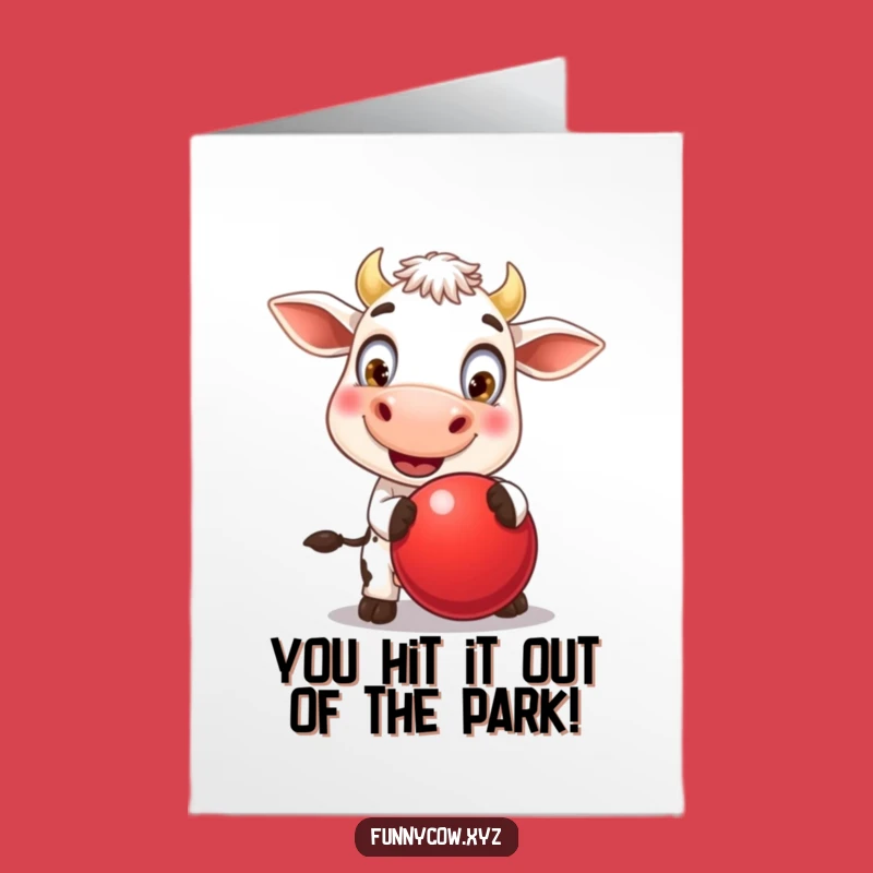 Free Printable Congratulations Card: Bouncing Cow, Downloadable & Hilarious!
