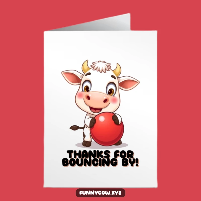 Free Printable Thank You Card: Bouncing Cow Design, Downloadable & Grateful!