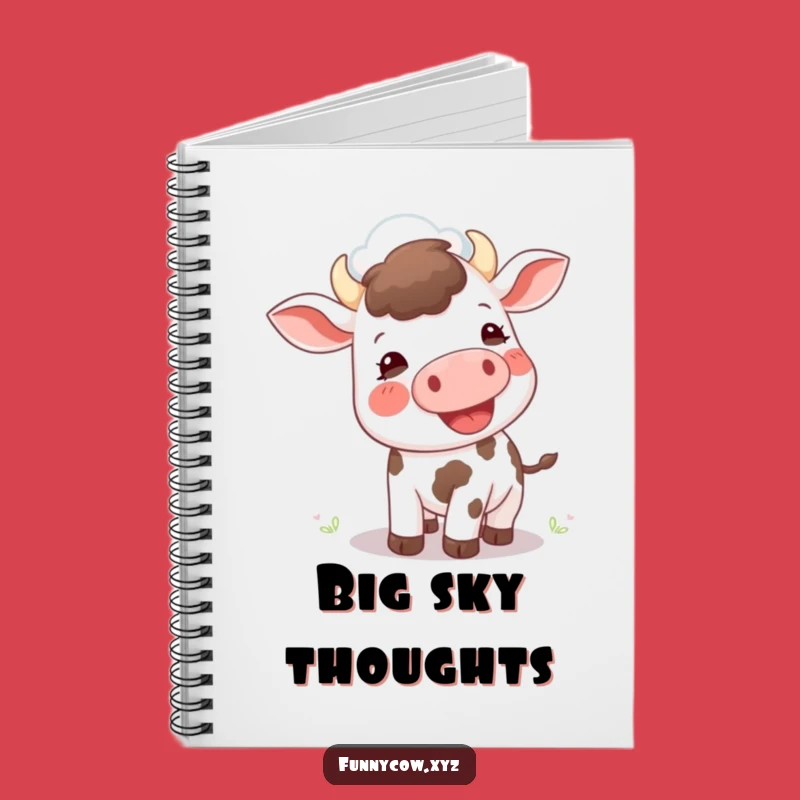 Funny Mooing Cow Cloud Notebook: Jot Down Your Big Ideas
