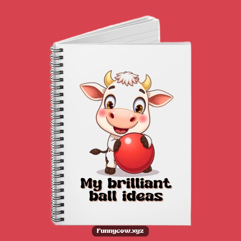 Funny Cow Bouncing Ball Notebook - Jot Down Laughs and Ideas!