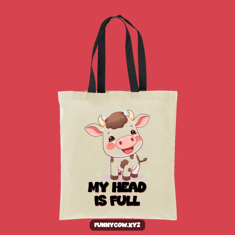 Funny Mooing Cow Cloud Tote Bag: Carry Your Ambitions